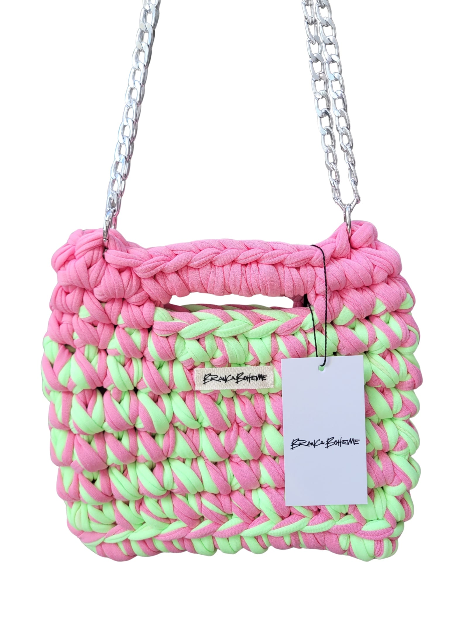 Clutch Muse Colors Rosa Chiclete & Verde Neon